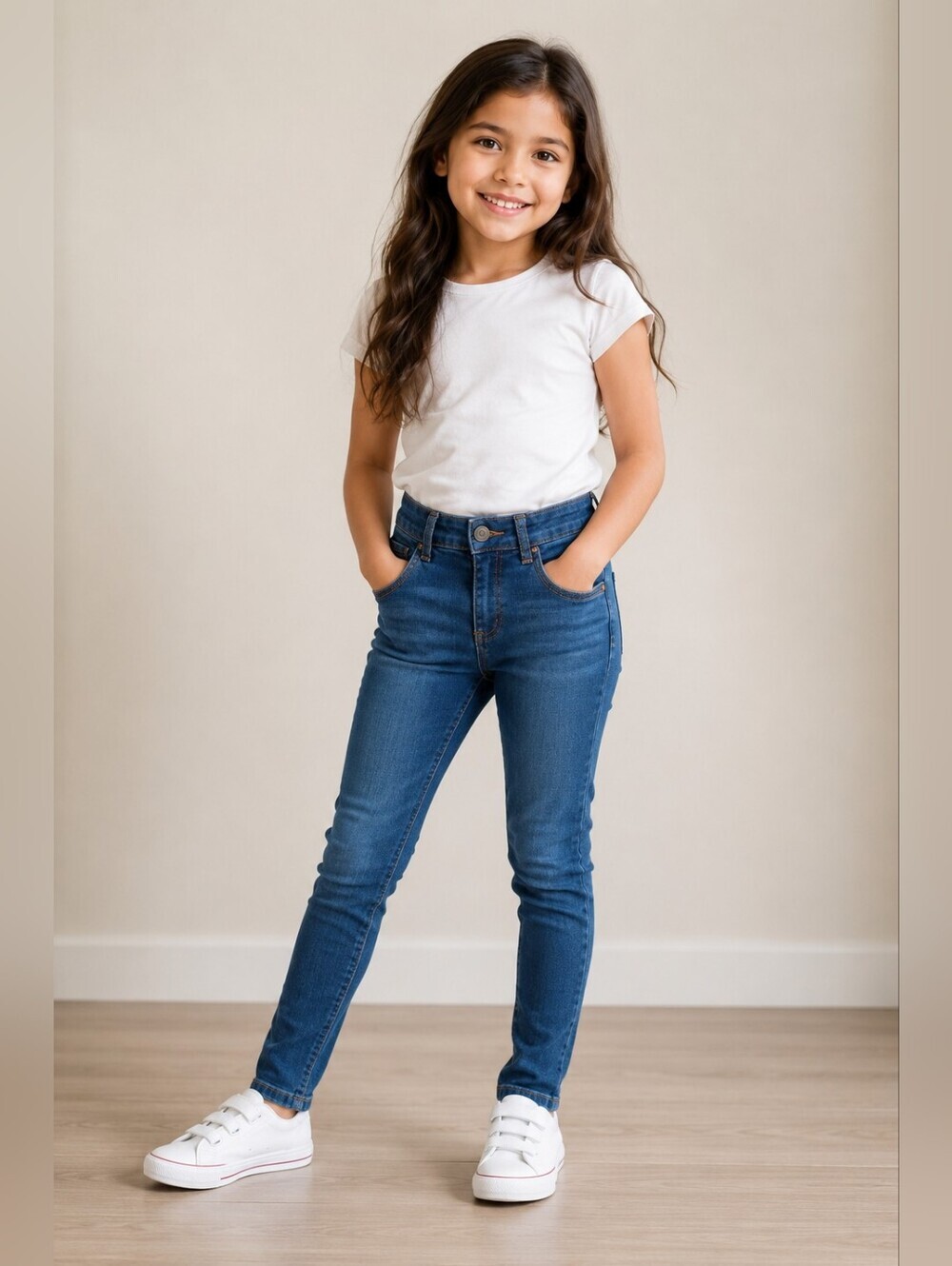Denim Co. Kids Skinny Jeans Size 10-11 Years Medium Wash Stretch Denim